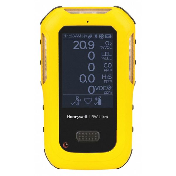Multi-Gas Detector, 18 hr Battery Life, Yellow