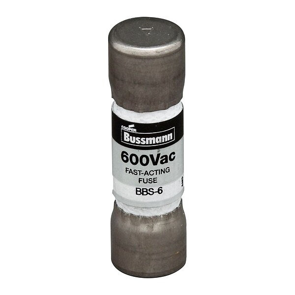 Fuse, Fast Acting, 6A, BBS Series, 600V AC, Not Rated, 1-3/8