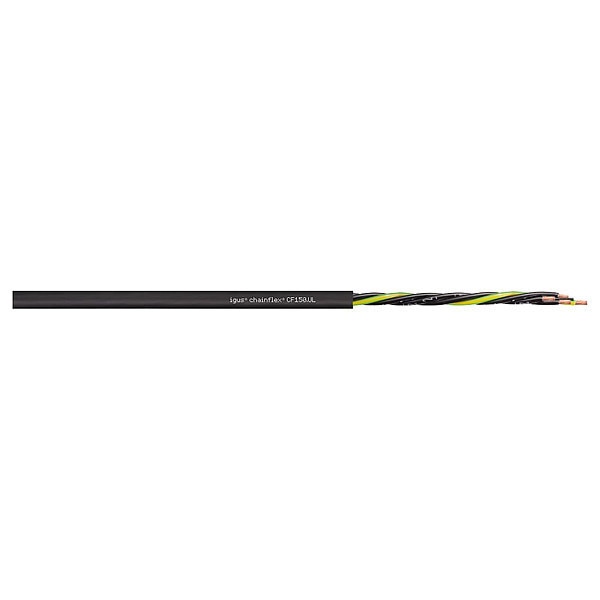Run Tray Cable, Copper, 17 AWG, Jet Blk