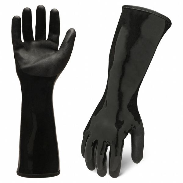 Chemical Work Glove, Black, 2XL/11, PR