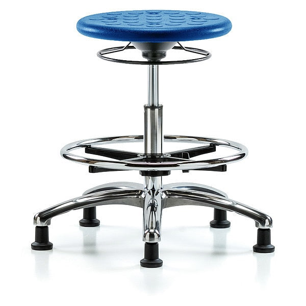 Cleanroom Polyurethane Stool, Blue