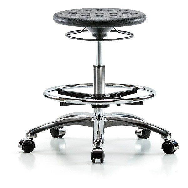 Cleanroom Polyurethane Stool, Black