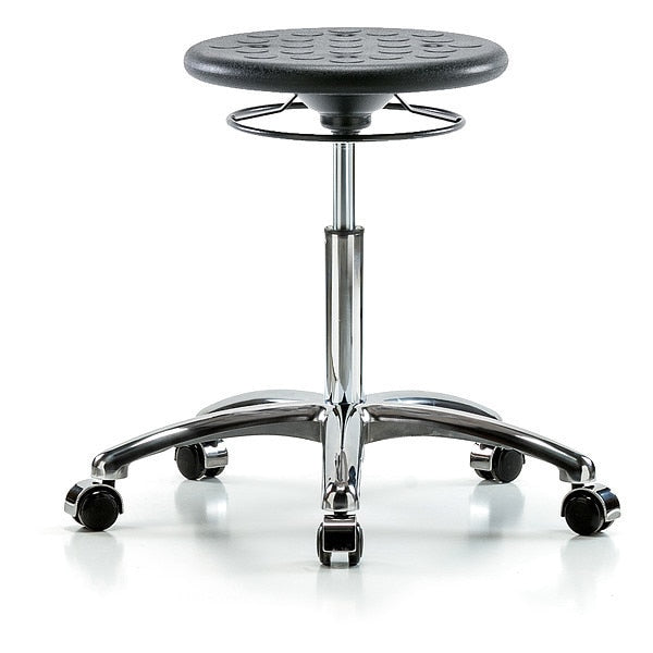 Cleanroom Polyurethane Stool, Black