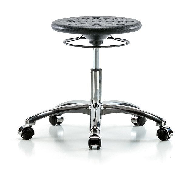 Cleanroom Polyurethane Stool, Black