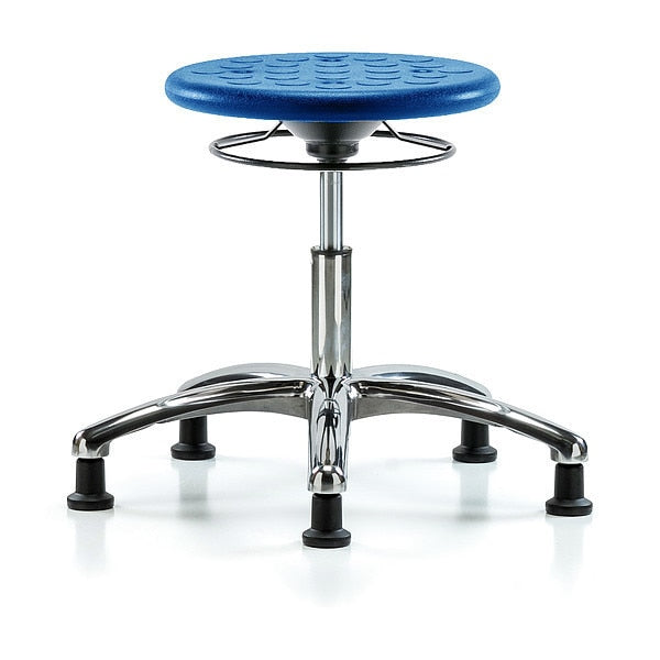 Cleanroom Polyurethane Stool, Blue