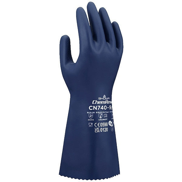 Chemical-Resistant Gloves, Blue, S/7, PR