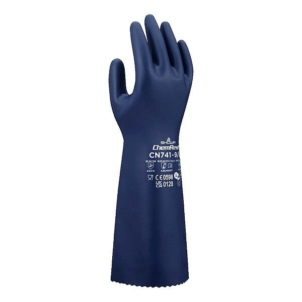 Chemical-Resistant Gloves, Blue, L/9, PR