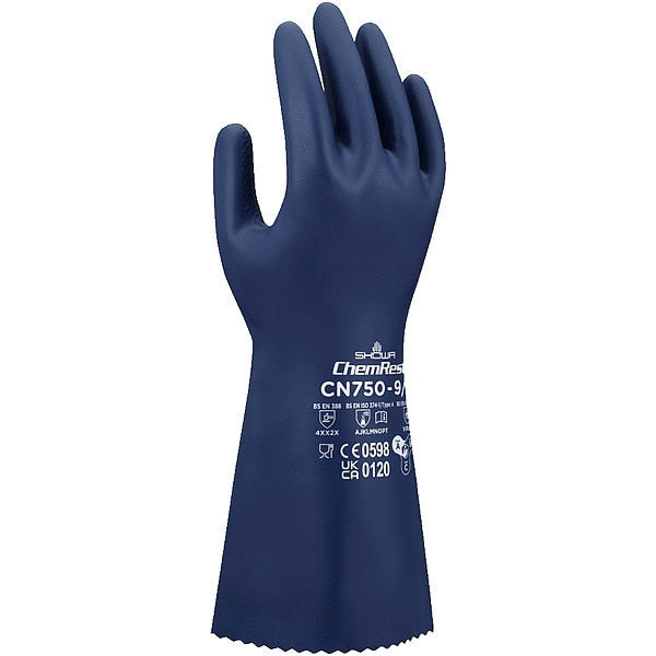 Chemical-Resistant Gloves, Blue, S/7, PR