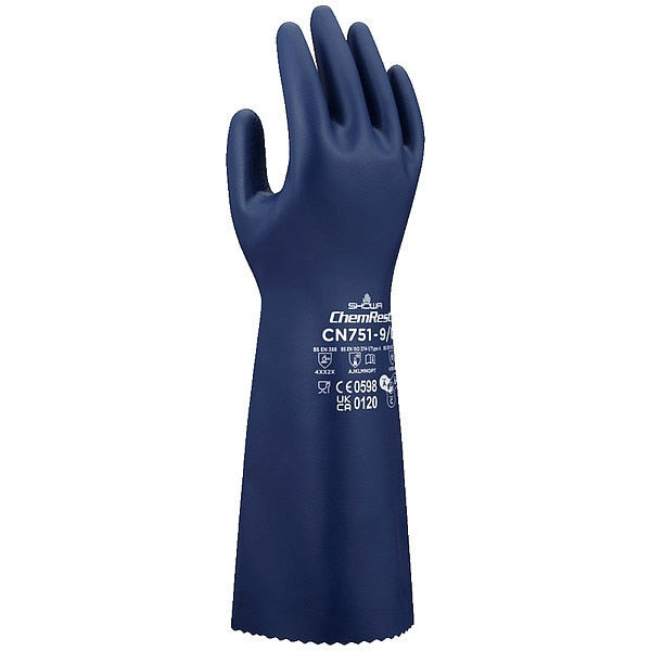 Chemical-Resistant Gloves, Blue, L/9, PR