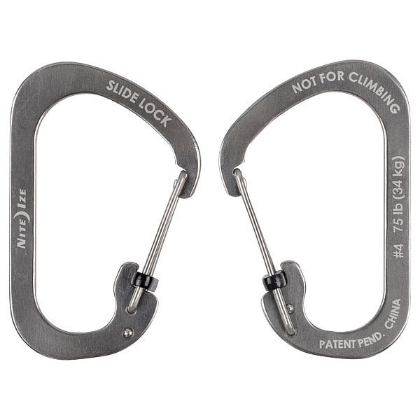 Locking Carabiner Clip, 2 in x 3-3/32 in