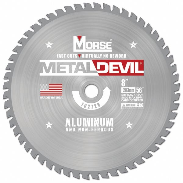 Circular Saw Blade, 8 in Blade, 56 Teeth