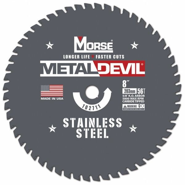 Circular Saw Blade, 8 in Blade, 56 Teeth