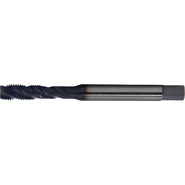 Spiral Flute Tap, #3-48, Semi-Bottoming, UNC, 3 Flutes, TiAlN