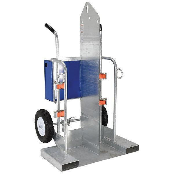 Galvanized Welding Cylinder Torch Cart Foam-Filled Wheel 500 lb