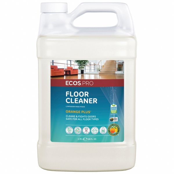 Floor Cleaner, Orange, Liquid, PK4