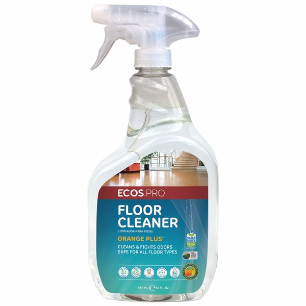 Floor Cleaner, Orange, Liquid, PK6