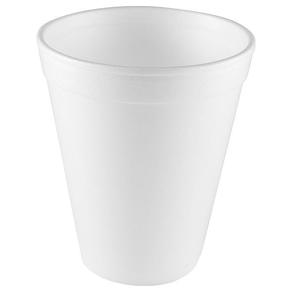 Disposable Cold/Hot Cup 12 oz. White, Foam, Pk1000