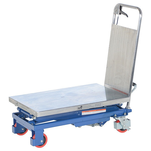 Hydraulic Double Scissor Cart, 220 lb. Cap, 17-1/2