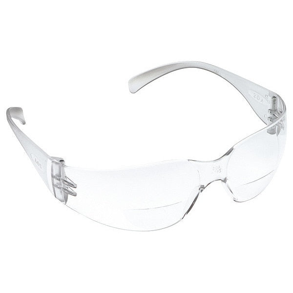 Safety Reader Glasses, +2.0, Clear, Antifog