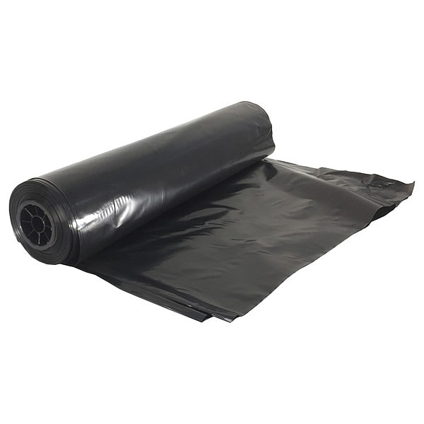 Construction Plastic, 100ft L, 24 ft W, Blk