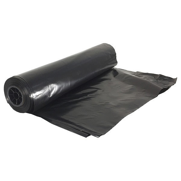 Construction Plastic, 100ft L, 12 ft W, Blk