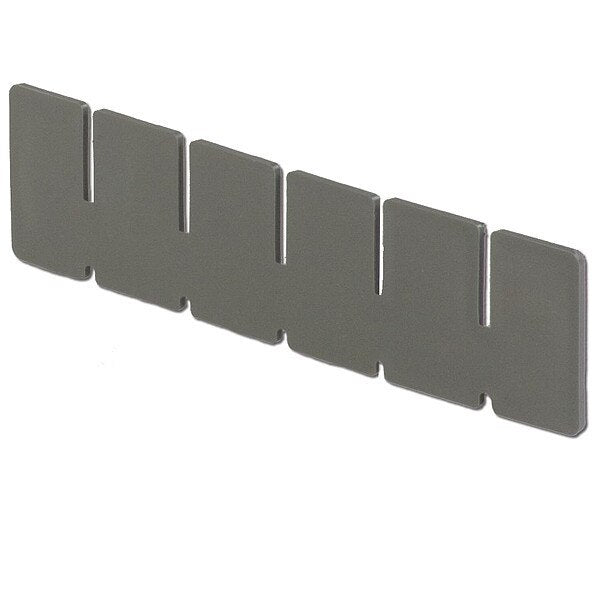 Plastic Divider, Gray, 6 5/8 in L, 1 15/16 in H