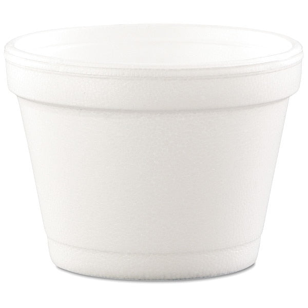 Bowl Container, Foam, 4 oz., White, PK1000