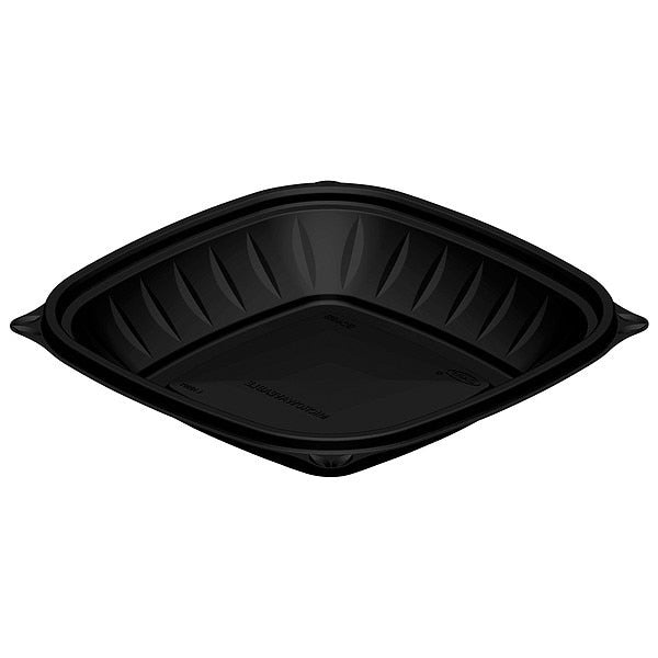Bowl, Plastic, 24 oz., Black, Square, PK252