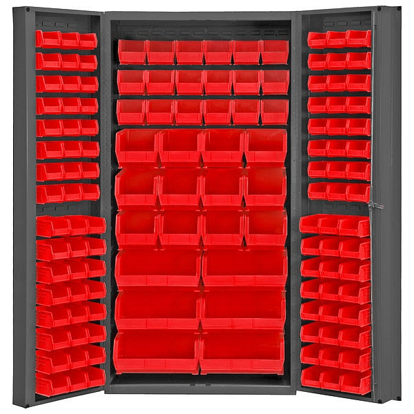 Extra-Heavy Duty Bin Cabinet, 36 in W, 72 in H, 24