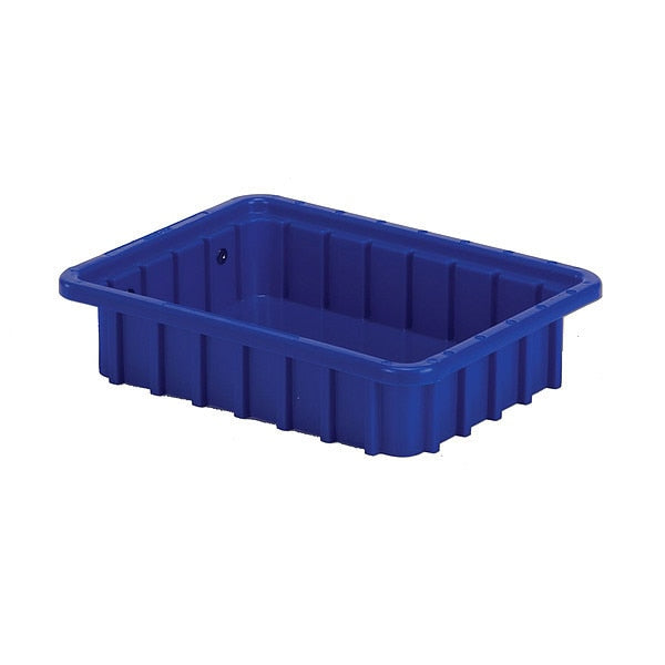 Divider Box, Blue, Polyethylene, 10 3/4 in L, 8 1/4 in W, 2 1/2 in H, 0.07 cu ft Volume Capacity