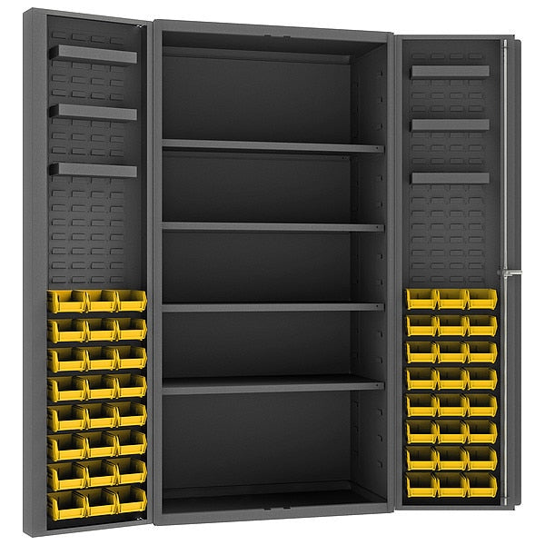 Extra-Heavy Duty Bin Cabinet, 36 in W, 72 in H, 24