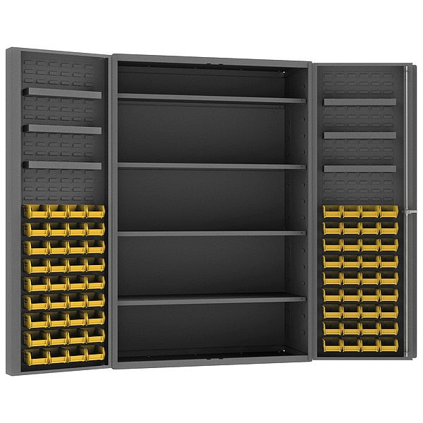 Extra-Heavy Duty Bin Cabinet, 48 in W, 72 in H, 24