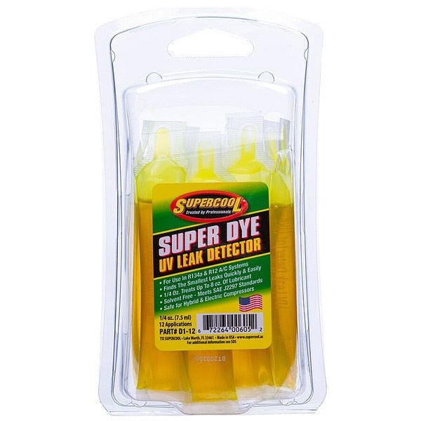 A/C Leak Detection Dye, .25 Oz, PK12