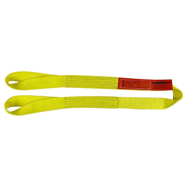 Web Sling, Twisted Eye and Eye, Yellow