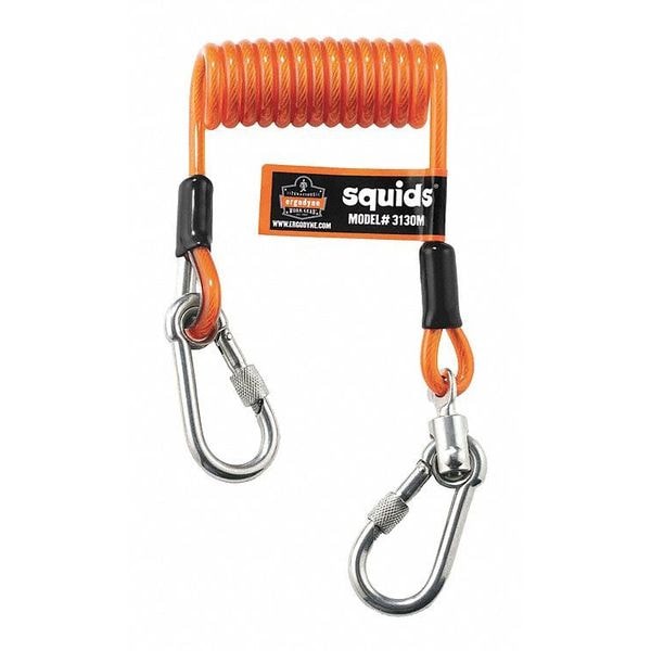 Standard Orange Coiled Cable Lanyard-5lb