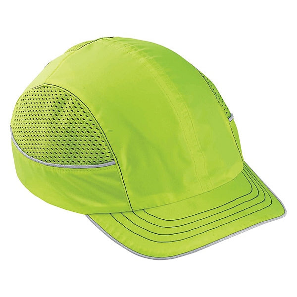 Vented Bump Cap, Short Brim, Hi-Vis Lime