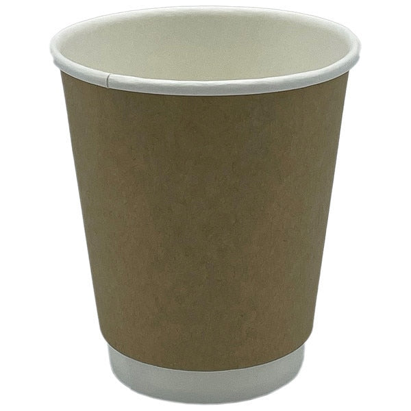 Disposable Hot Cup, 8 oz, Kraft, PK500
