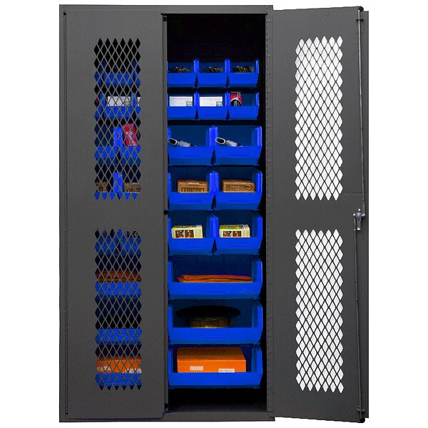 Extra-Heavy Duty Bin Cabinet, 36 in W, 72 in H, 18