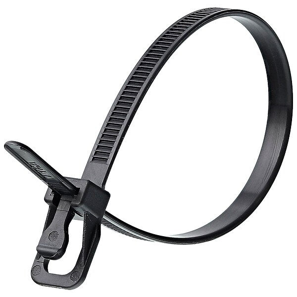 Releasable Tie, UV Black, Nylon, PK100