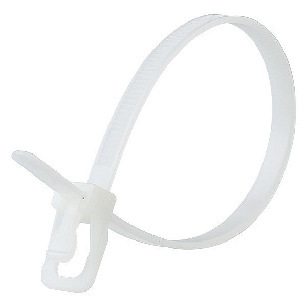 Releasable Tie, Natural, Nylon, PK20