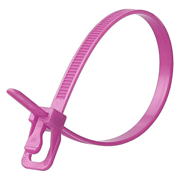 Releasable Tie, Purple, Nylon, PK20