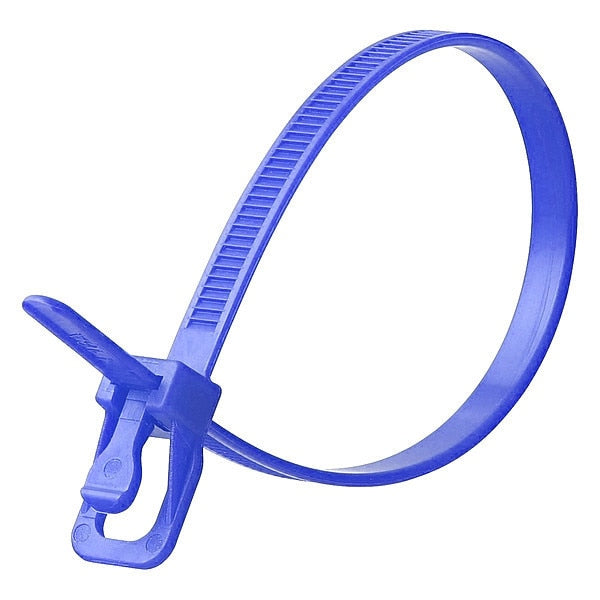 Releasable Tie, Blue, Nylon, PK20