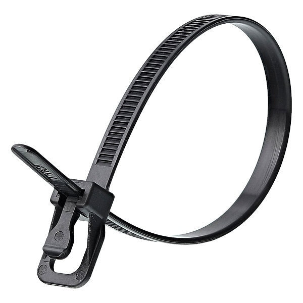 Releasable Tie, UV Black, Nylon, PK100
