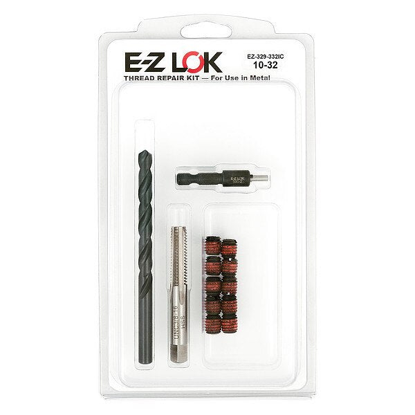 Thread Repair Kit, Self Locking Thread Inserts, Black Phosphate Steel, 10 Inserts