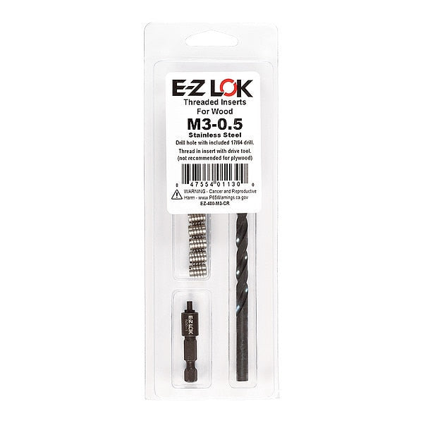Thread Repair Kit, Knife Thread Inserts, Plain 18-8 Stainless Steel, 10 Inserts