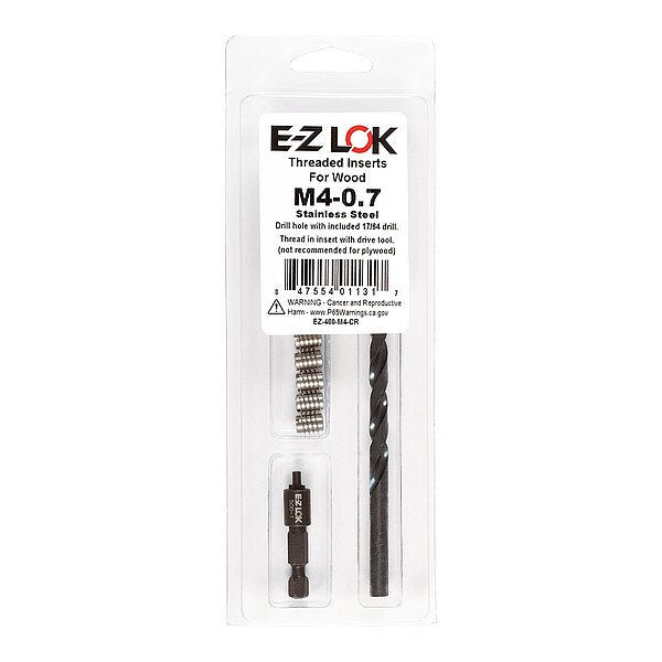 Thread Repair Kit, Knife Thread Inserts, Plain 18-8 Stainless Steel, 10 Inserts