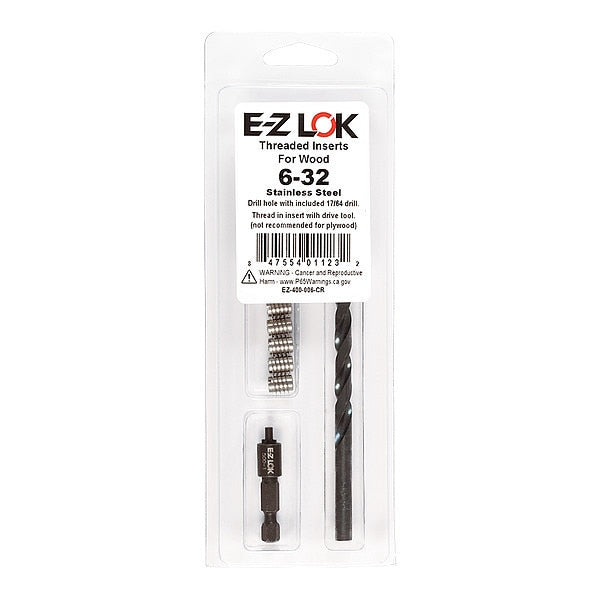 Thread Repair Kit, Knife Thread Inserts, Plain 18-8 Stainless Steel, 10 Inserts