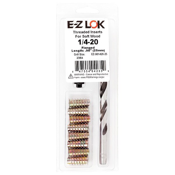 Thread Repair Kit, Hex Drive Threaded Inserts, 1/4