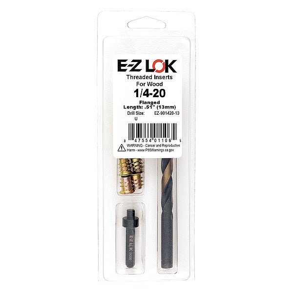 Thread Repair Kit, Hex Drive Threaded Inserts, 1/4
