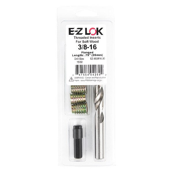 Thread Repair Kit, Hex Drive Threaded Inserts, 3/8
